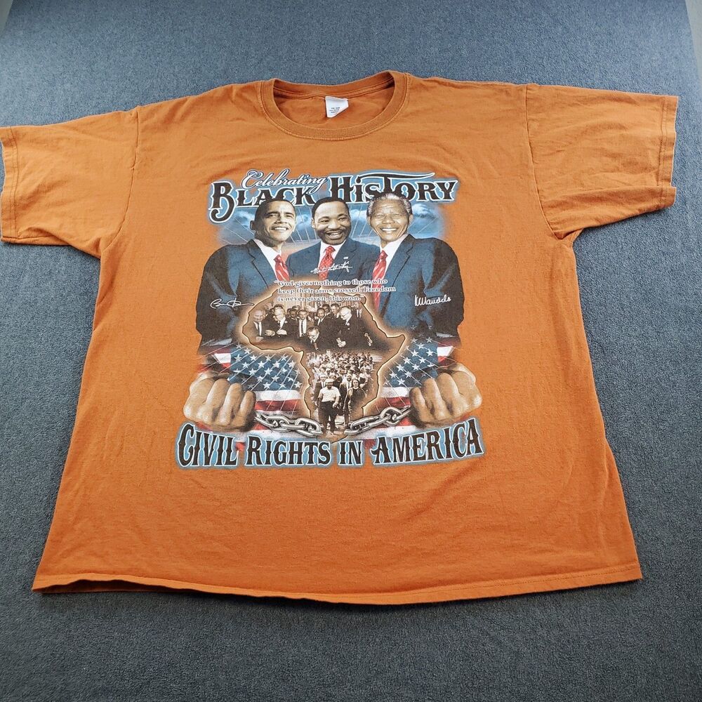 Vintage BLM Civil Rights T-Shirt MLK Obama Mandela Black History 2XL USA Pride